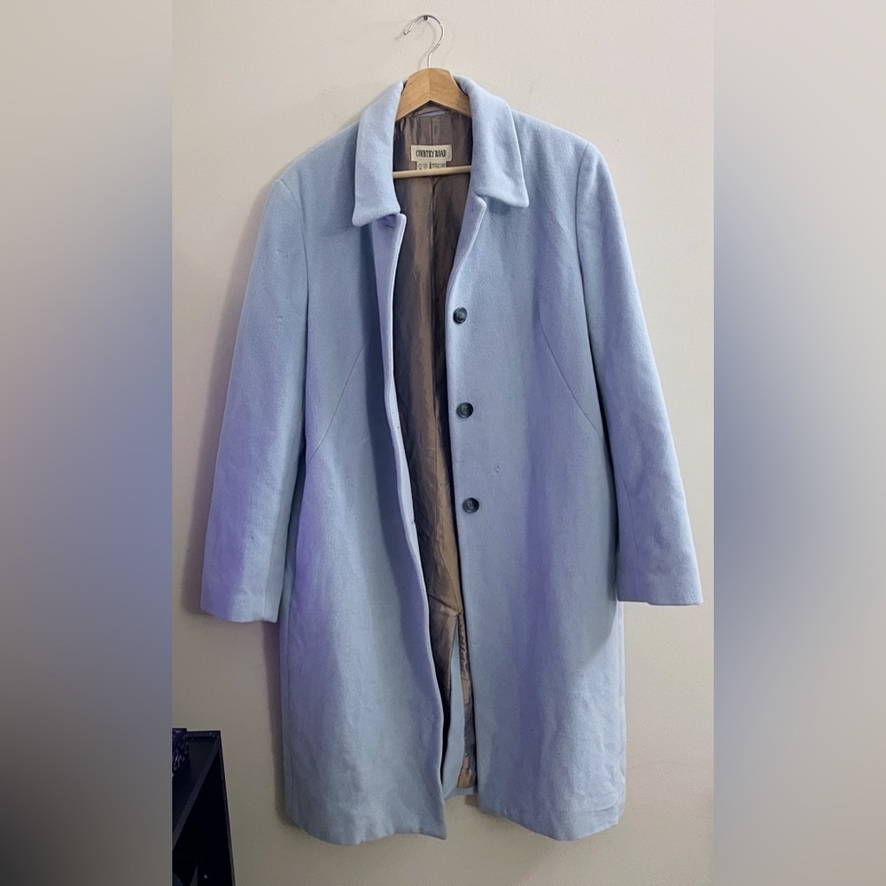Country Road wool angora trench coat preppy chic classic minimalist fall winter
